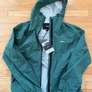 NWT: Finisterre Men's Rainbird Waterproof Jacket, Teal, Men's size M (New w tag)